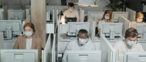 healthcare and technology as a professional integrates digital strategies in a tranquil hospital space.