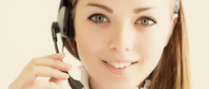 Girl on call with headphone