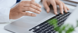 Laptop keyboard using man