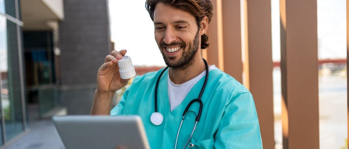 Telehealth provider consulting with patient remotely
