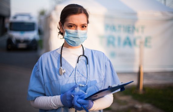 female nurse triage