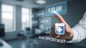 Booking an appointment for the concept of scheduling and healthcare